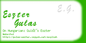 eszter gulas business card